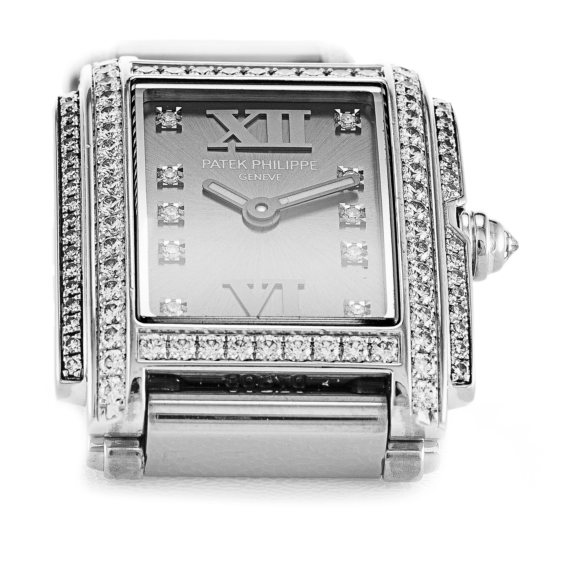 Patek Philippe Twenty-4 4908/310G | Ladies | Quartz | 22.8mm White Gold Diamond Set | Grey Diamond