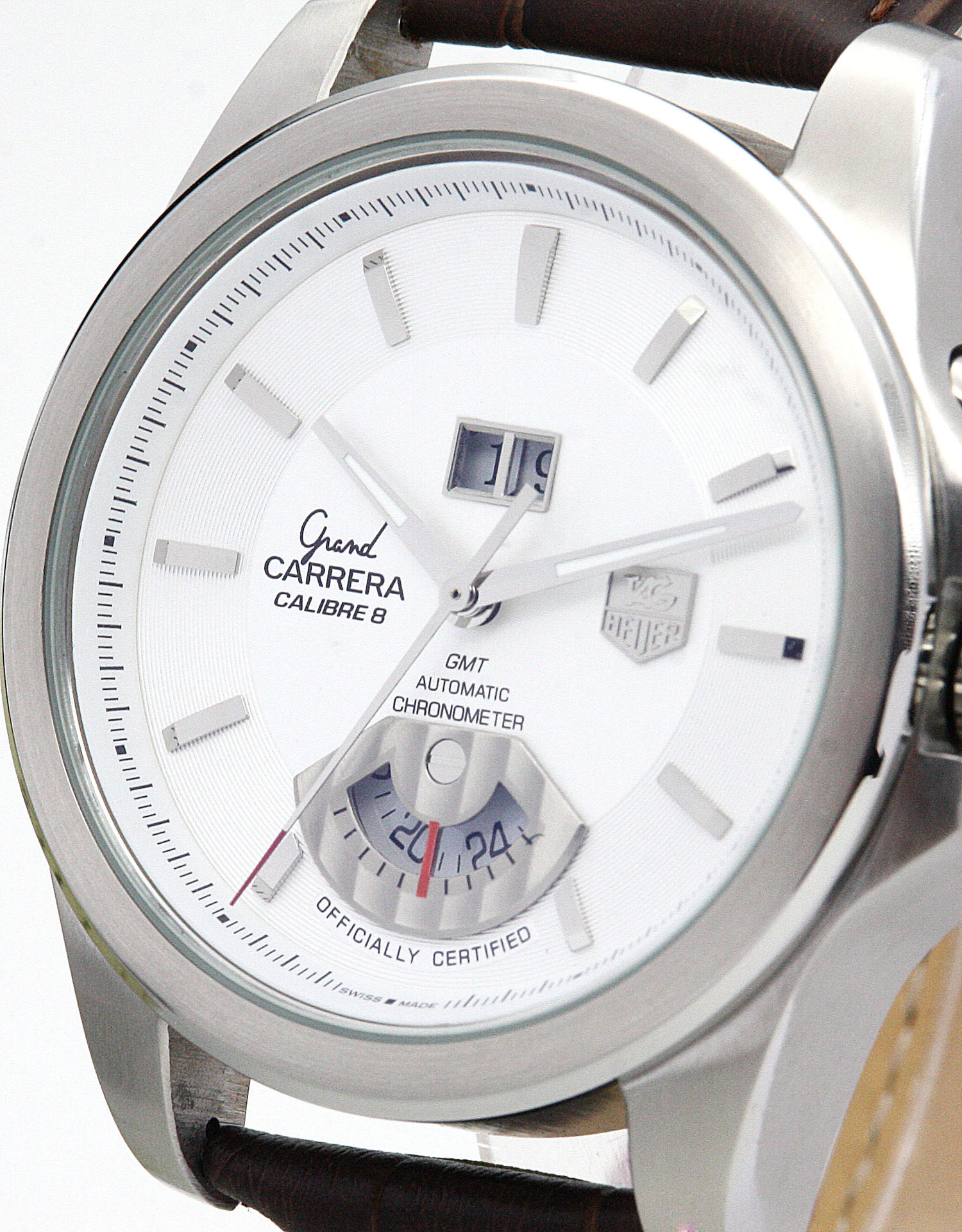 Tag Heuer Grand Carrera WAV5112.FC6231 Automatic Mens Watch, Steel Case, Baton Silver Dial Replica