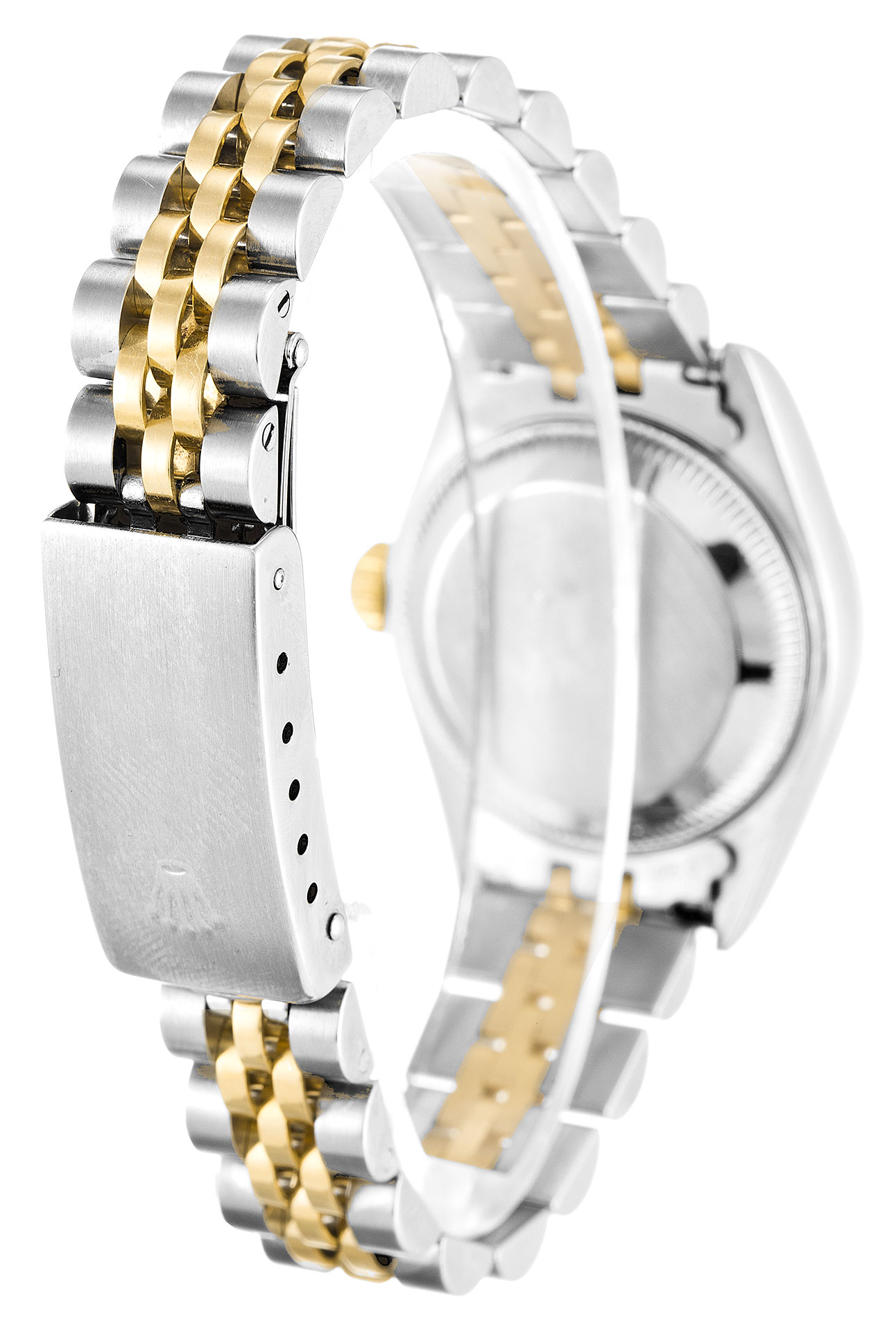 Rolex Datejust Lady 69173 Automatic Ivory Pyramid Roman Numeral Steel Case & Yellow Goldvbracelet
