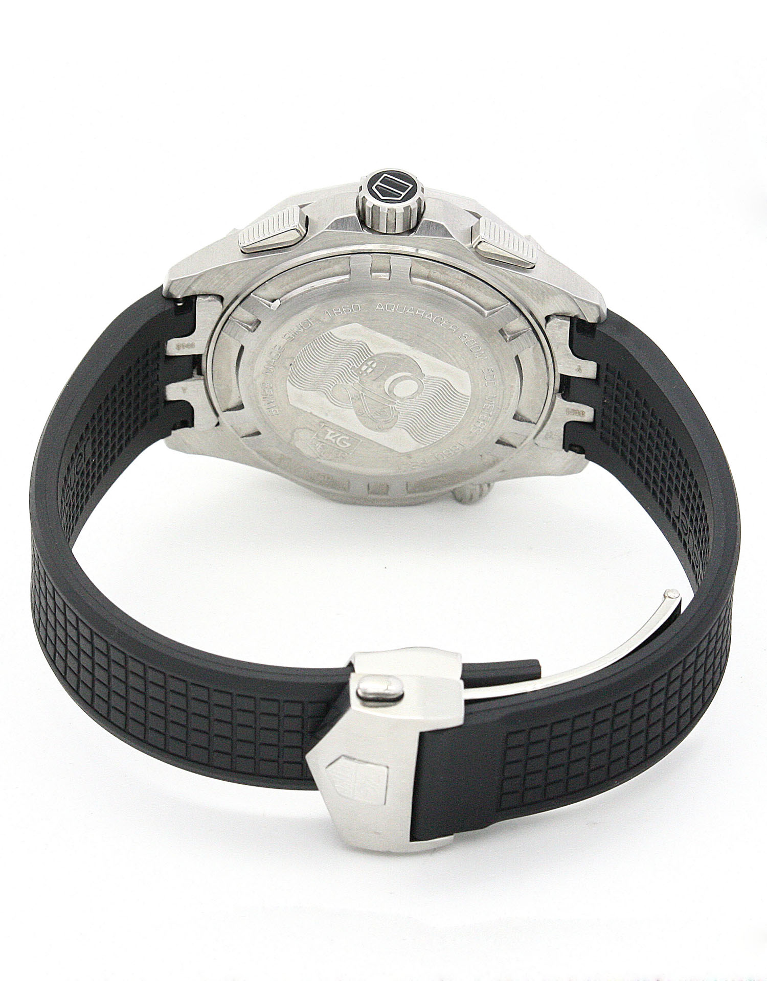 Tag Heuer Aquaracer CAJ2110.FT6023 Mens Quartz 43mm Steel Case Black Baton Rubber Bracelet Water