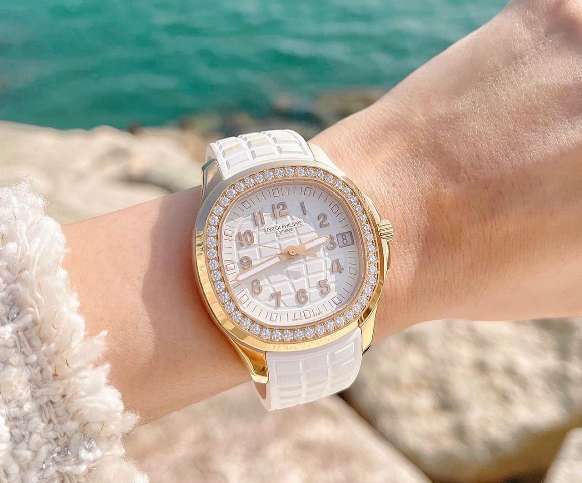 Aquanaut 5067A RG PPF 1:1 Best Edition White Textured Dial on White Rubber Strap RONDA Quartz