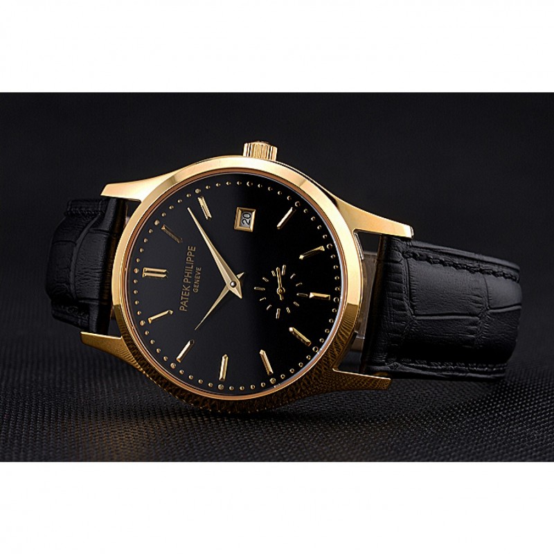 Patek Philippe Calatrava 622845 - Replica Watch - Automatic - 18k Yellow Gold Plated - Black Dial