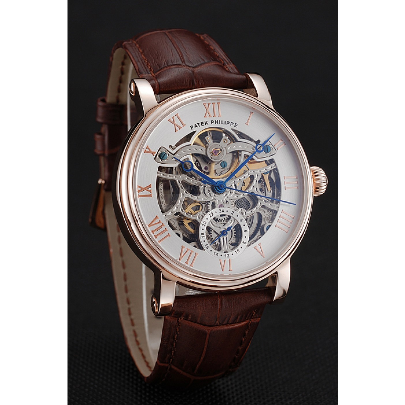 Patek Philippe Grand Complications 1453808 Replica Watch, Automatic, White Dial, Leather Band