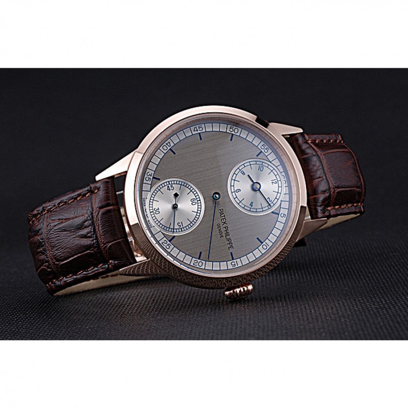 Patek Philippe Geneve Two 622148 Replica Watch, Automatic Movement, Silver Dial, 18k Rose-Gold