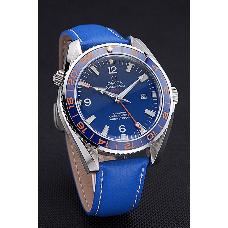Omega Seamaster 622394 Replica Watch, Automatic Movement, Blue Dial, Brushed Steel Case, Japanese