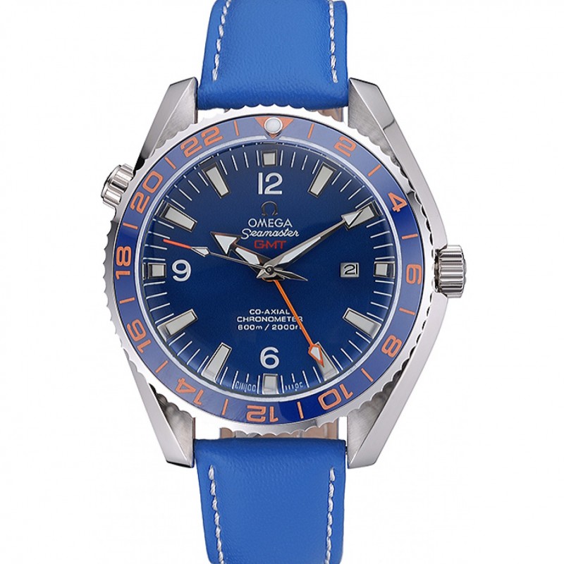 Omega Seamaster 622394 Replica Watch, Automatic Movement, Blue Dial, Brushed Steel Case, Japanese
