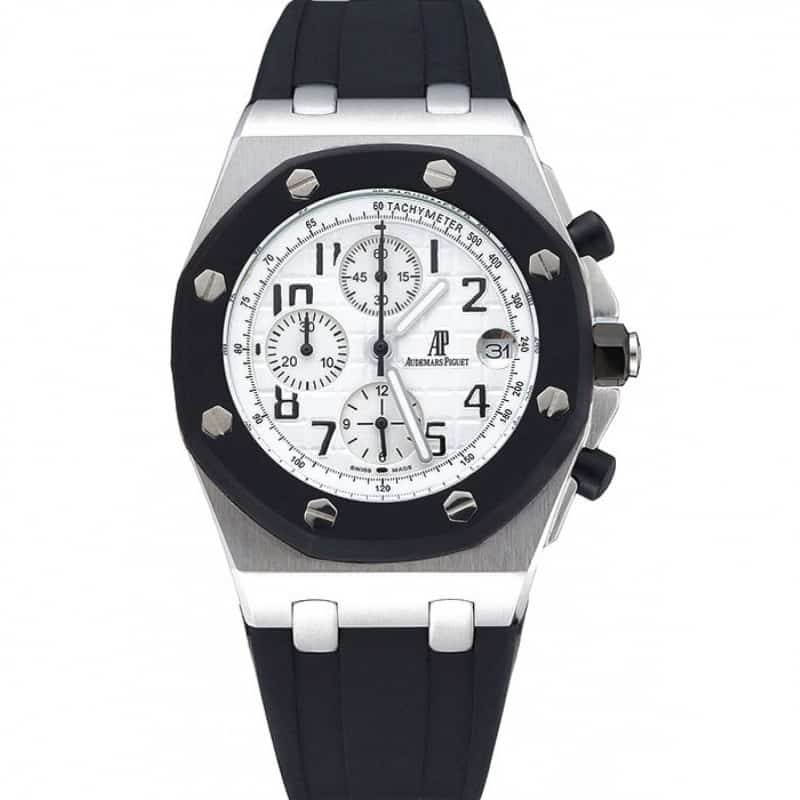 Audemars Piguet RO Offshore 3309 Quartz, Automatic, Stainless Steel, White Dial, Men's Replica Watch