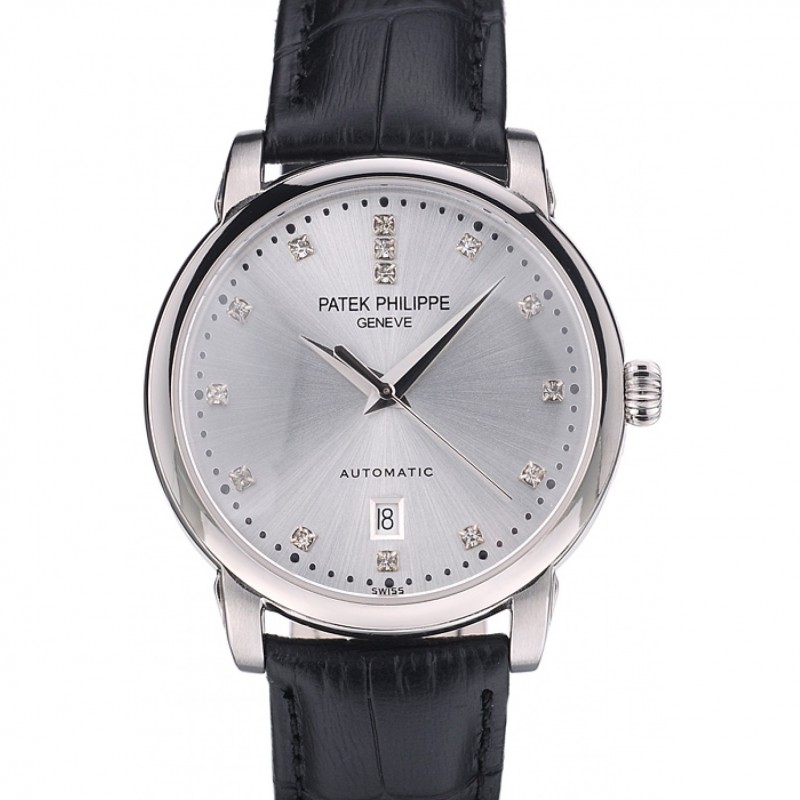 Patek Philippe Calatrava 7659 Replica Watch, Automatic Movement, Silver Dial, Stainless Steel Case