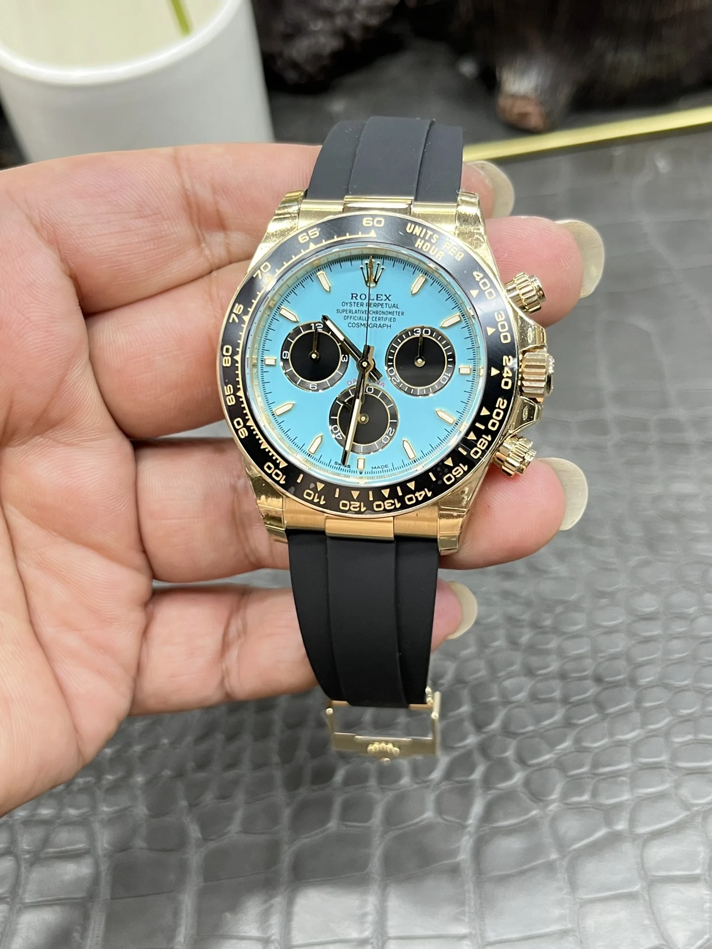 Daytona 126518 ARF 1:1 Best Edition Tiffany Blue Dial on Oysterflex Strap DD4131 V2 (Weighted)