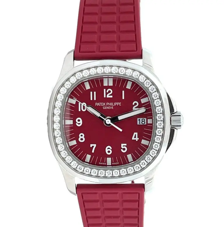 Aquanaut 5067A SS PPF 1:1 Best Edition Red Textured Dial on Red Rubber Strap RONDA Quartz
