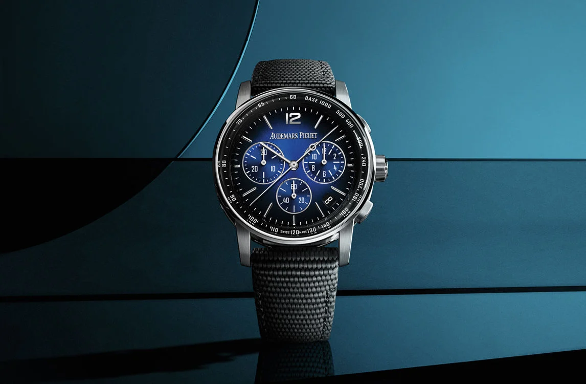 Code 11.59 Chrono 26393 SS APSF 1:1 Best Edition Blue Ombre Dial On Black Nylon Strap Super Clone SA4401