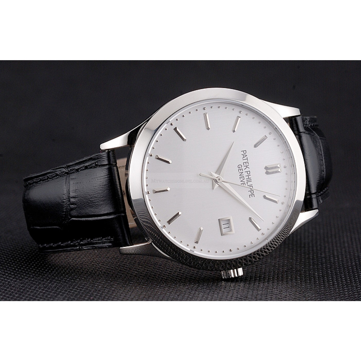 Patek Philippe Calatrava Replica Watch Automatic Movement White Dial Polished Steel Case