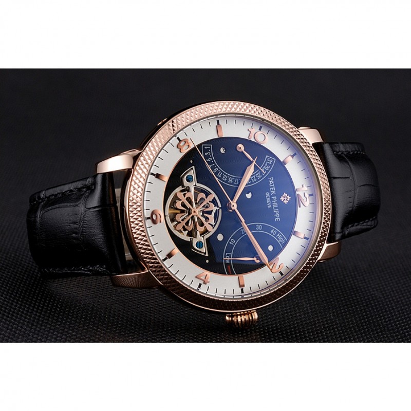 Patek Philippe Classic Tourbillon Power Reserve Replica Watch, Japanese Automatic, 18k Rose-Gold