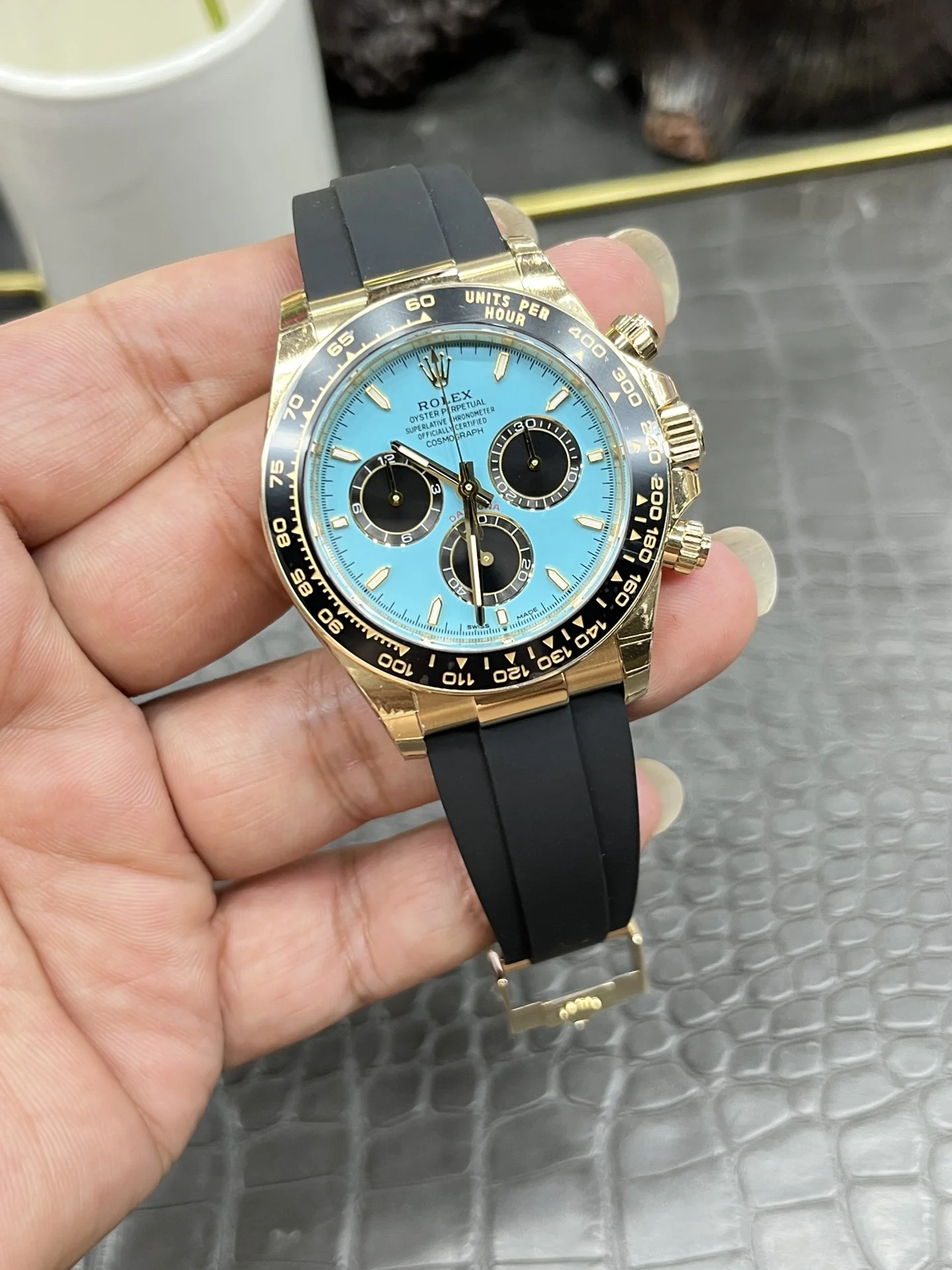 Daytona 126518 ARF 1:1 Best Edition Tiffany Blue Dial on Oysterflex Strap DD4131 V2 (Weighted)