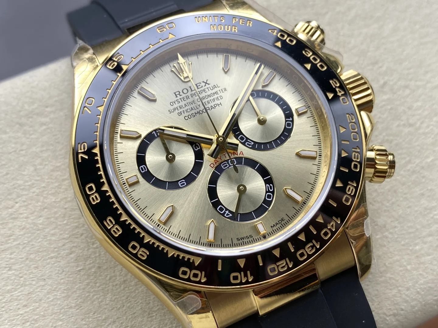 Daytona 126518 ARF 1:1 Best Edition YG Dial on Oysterflex Strap DD4131 V2 (Weighted)