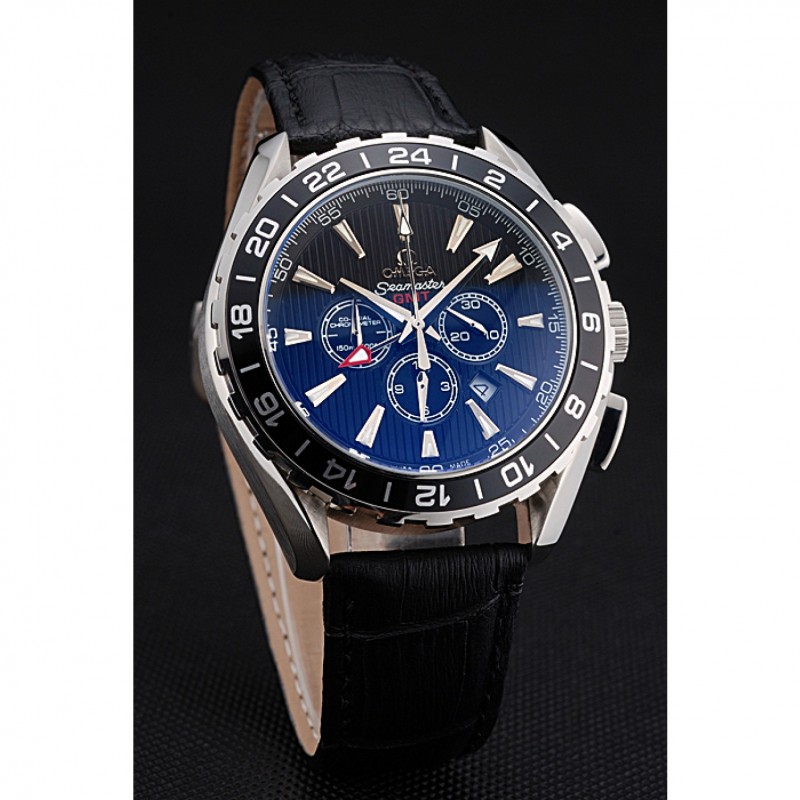 Omega Seamaster 622535 - Automatic - Black Dial - Japanese Quartz - Polished Steel - Chronograph