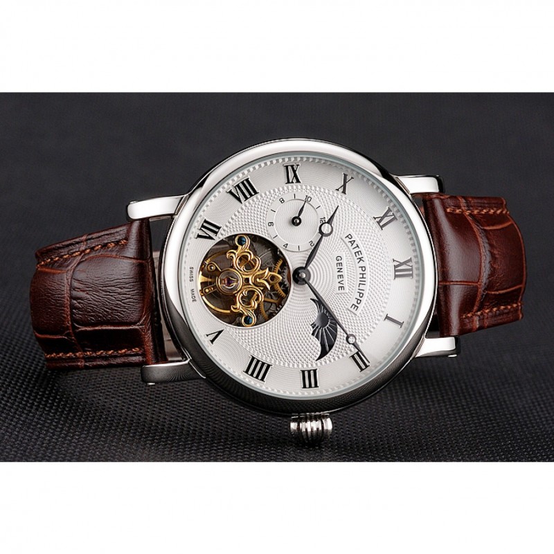 Patek Philippe Complications Replica Watch, Automatic Movement, Japanese Quality, 50x42mm, Brown