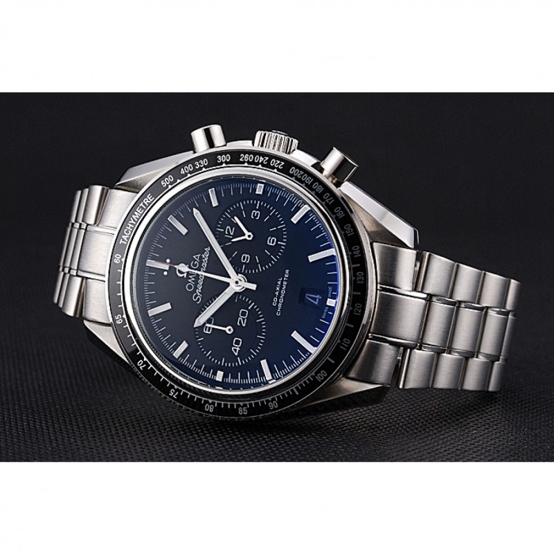 Omega Speedmaster 622801 Replica Watch, Quartz Movement, Black Dial, Stainless Steel Case & Bracelet