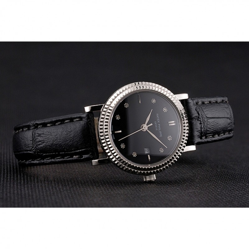 15202ST.OO.1240ST.01 - Patek Philippe Calatrava Replica Watch - Automatic - Black Dial for Women
