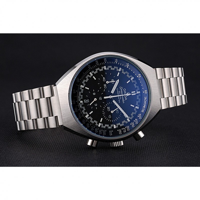 Omega Speedmaster 622810 Replica Watch - Quartz, Brushed Steel, Black Dial