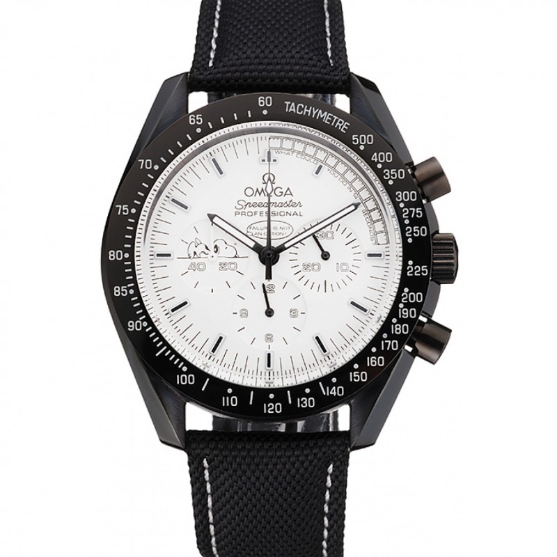 Omega Speedmaster | Quartz Battery | Japanese | Black Ion-plated Case | White Dial | Chronograph