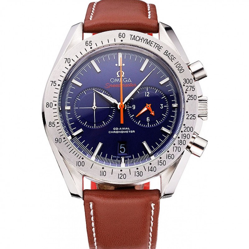 Omega SPEEDMASTER 622807 Quartz Japanese Brown Leather Strap Sapphire Crystal Replica Watch