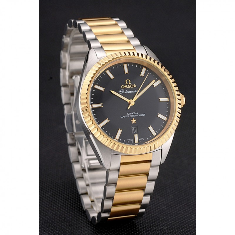 Omega Globemaster Replica Watch, OM.04.211.44.02.001, Automatic, Black Dial, Stainless Steel Case