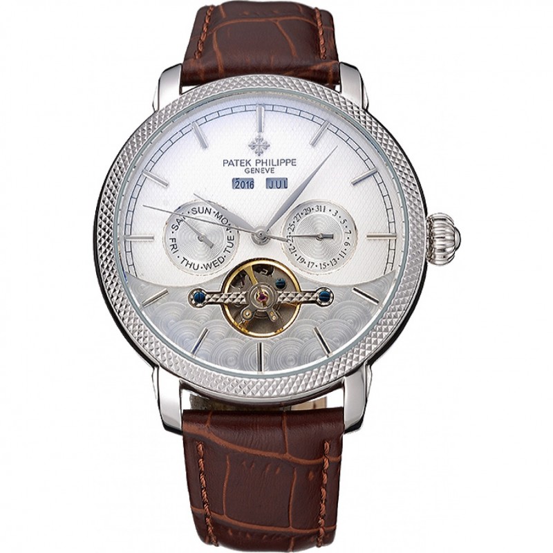 Patek Philippe DAY DATE TOURBILLON 622837 Automatic Silver Dial Steel Case, Kinetic, Japanese