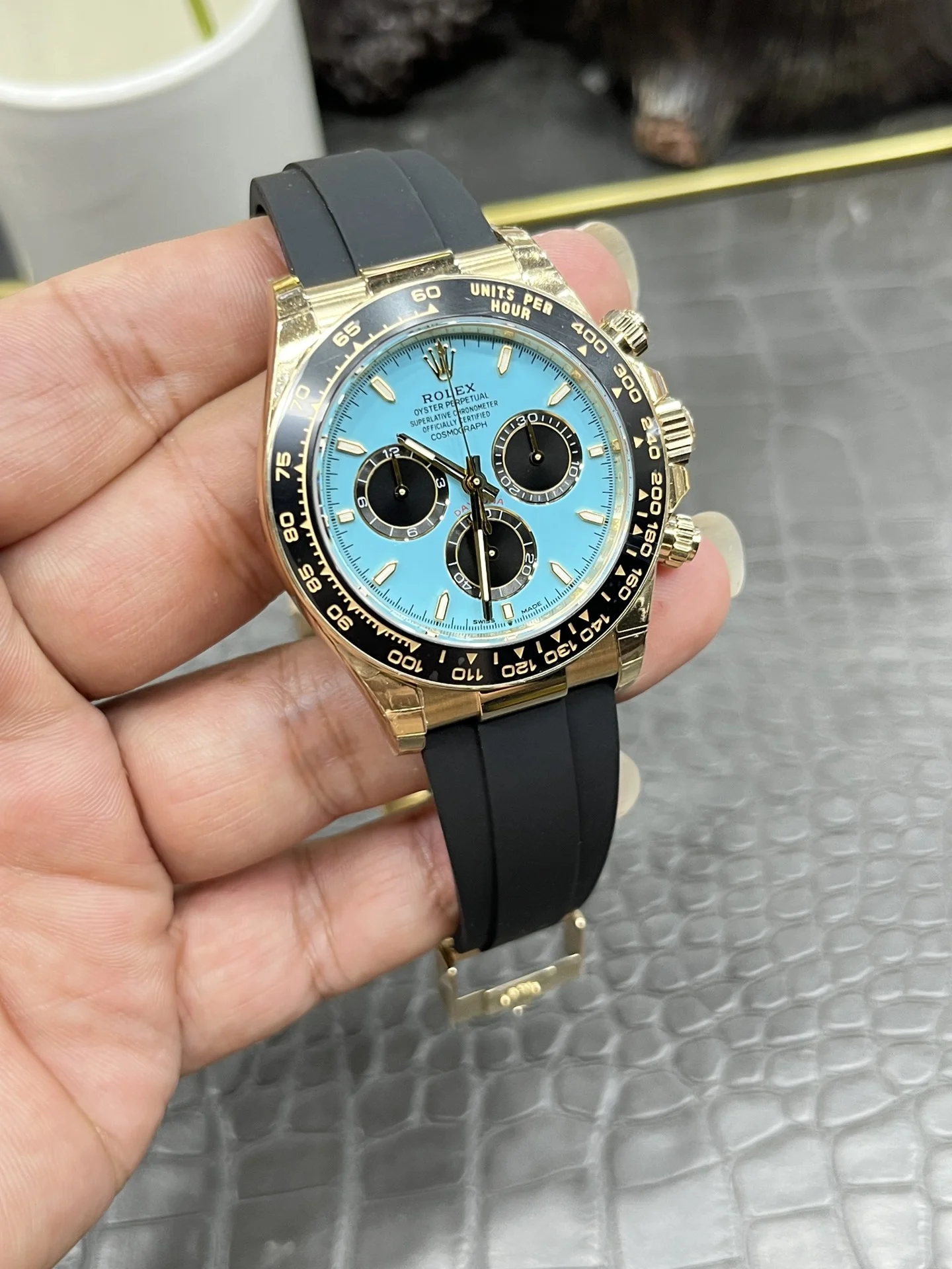 Daytona 126518 ARF 1:1 Best Edition Tiffany Blue Dial on Oysterflex Strap DD4131 V2 (Weighted)
