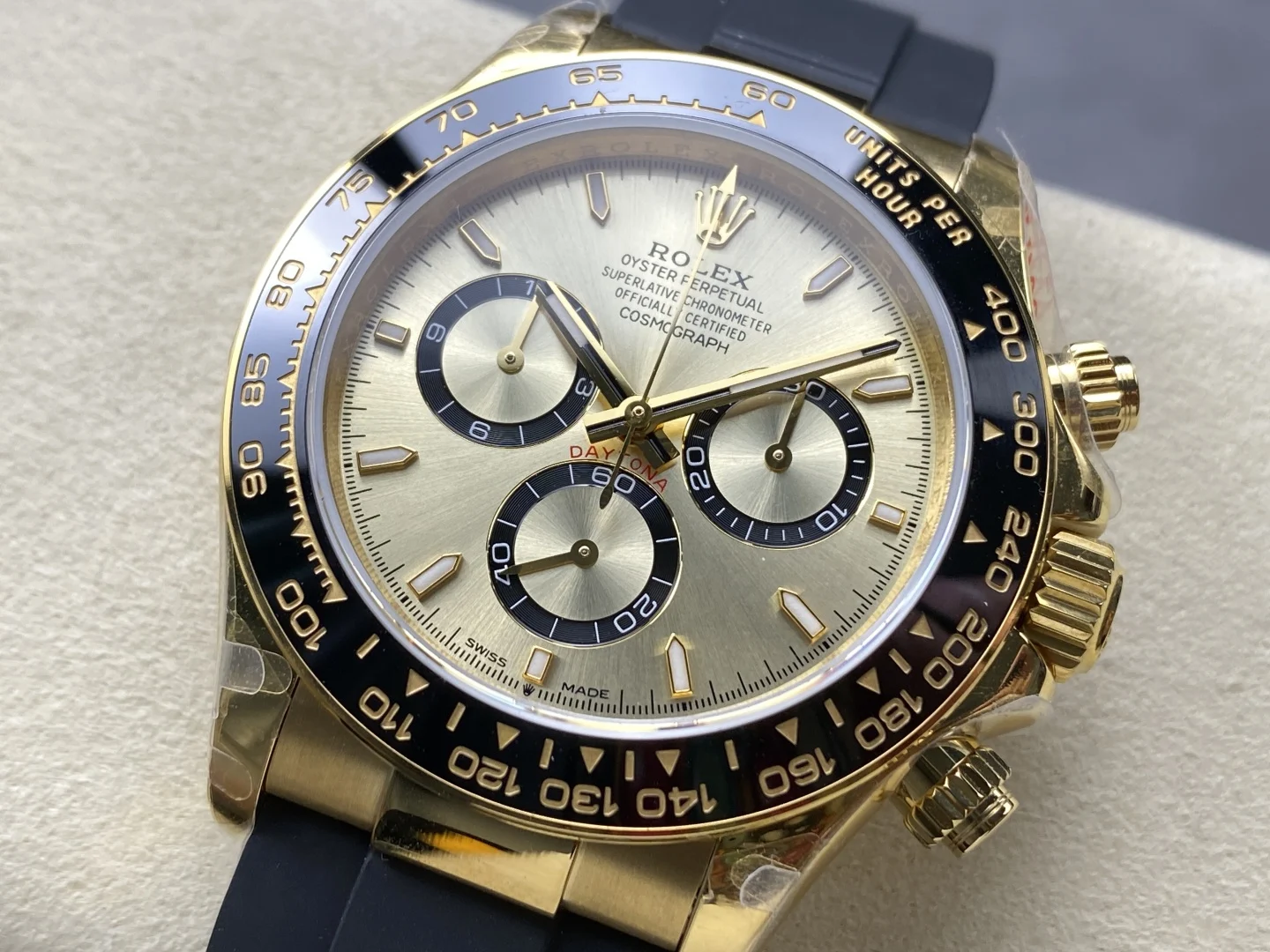 Daytona 126518 ARF 1:1 Best Edition YG Dial on Oysterflex Strap DD4131 V2 (Weighted)