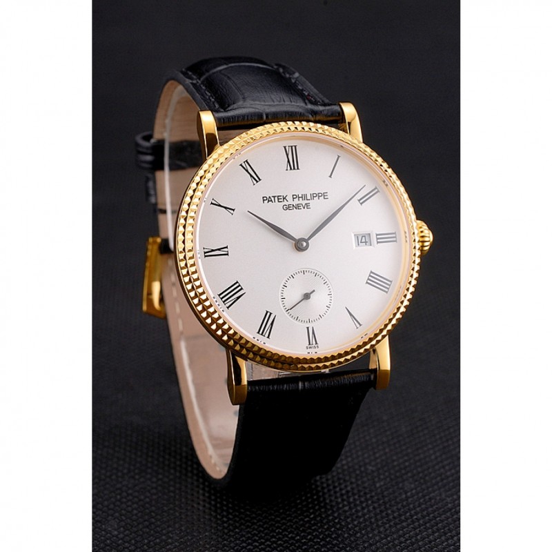 Patek Philippe Calatrava Automatic Silver Dial 18K Yellow Gold Plated Replica Watch