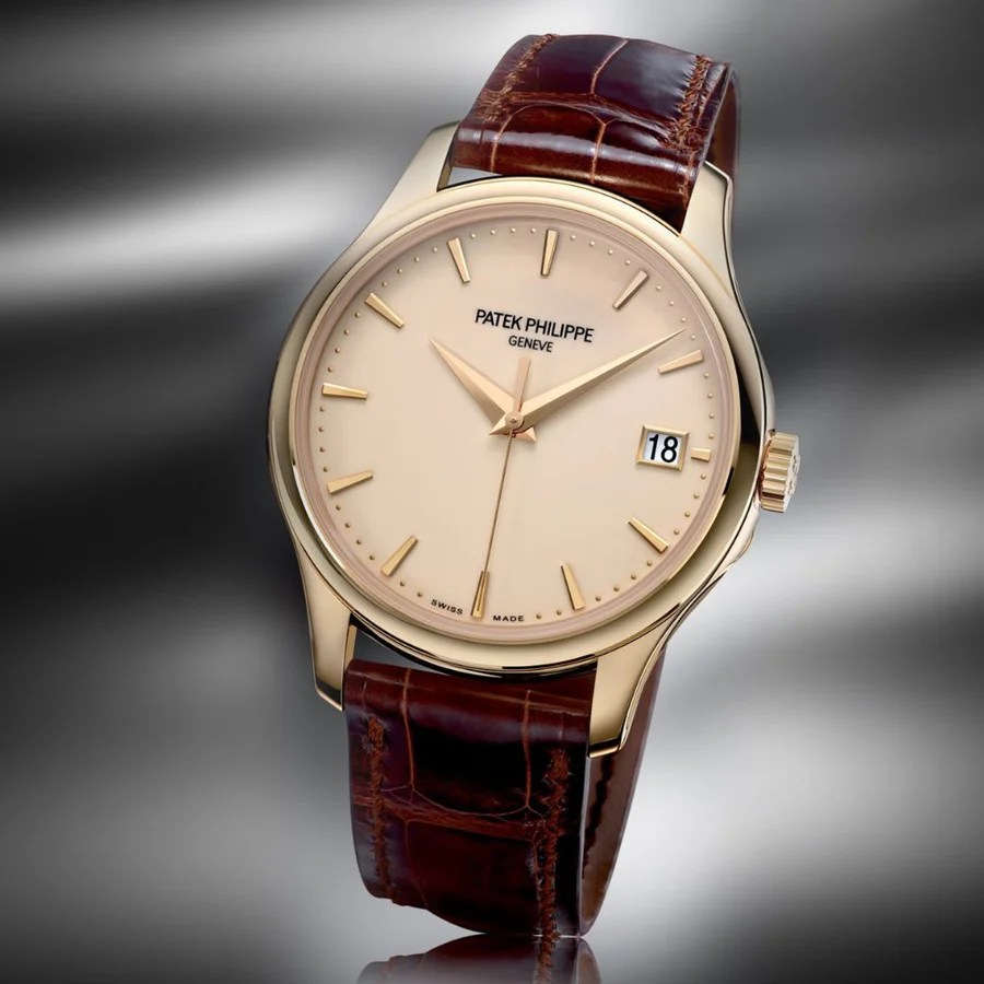 Calatrava 5227R SS 3KF 1:1 Best Edition White Dial on Brown Leather Strap A324 Super Clone V2