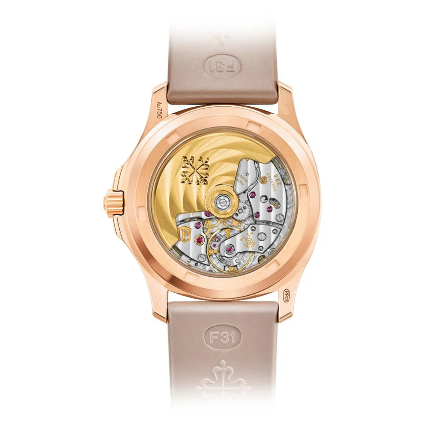 Aquanaut 5068 RG PPF 1:1 Best Edition White Textured Dial on Pink Rubber Strap 324CS