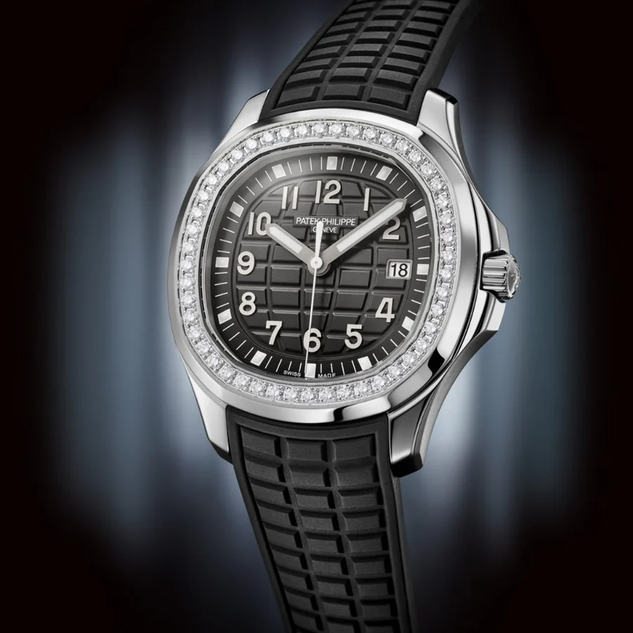 Aquanaut 5068 SS PPF 1:1 Best Edition Black Textured Dial on Black Rubber Strap 324CS