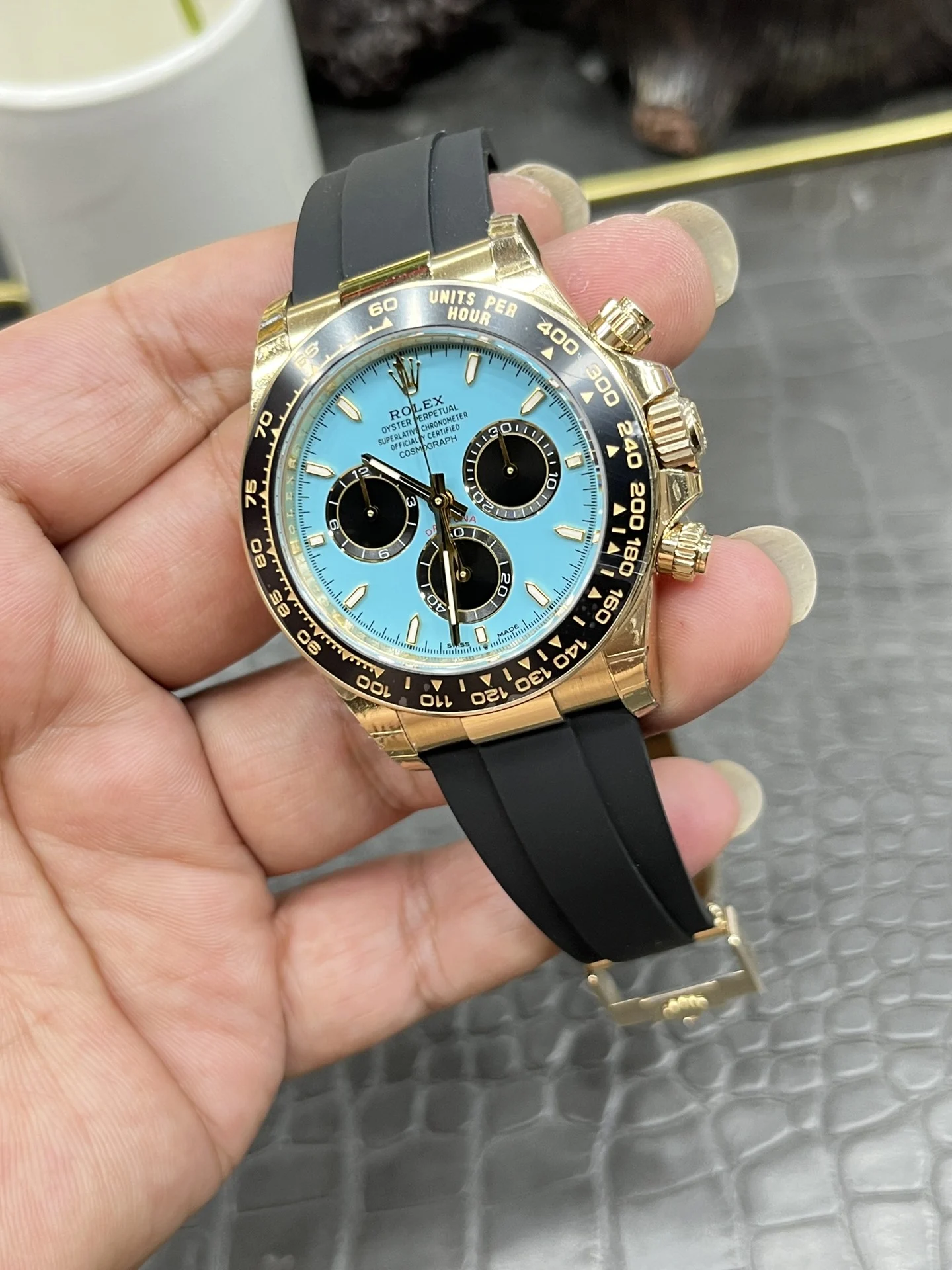 Daytona 126518 ARF 1:1 Best Edition Tiffany Blue Dial on Oysterflex Strap DD4131 V2 (Weighted)