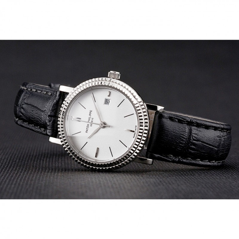 Patek Philippe Calatrava Replica, Quartz Movement, White Dial, Stainless Steel Case 33x28mm