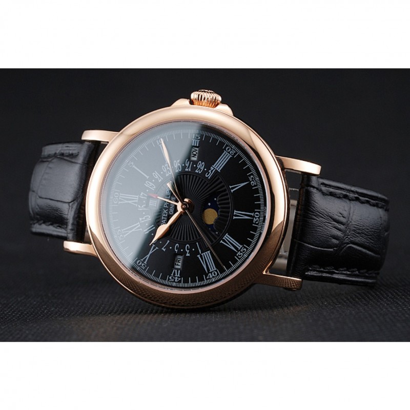 Patek Philippe 1454150 Automatic Quartz | 18k Rose-Gold Plated Case | Men's Replica Watch
