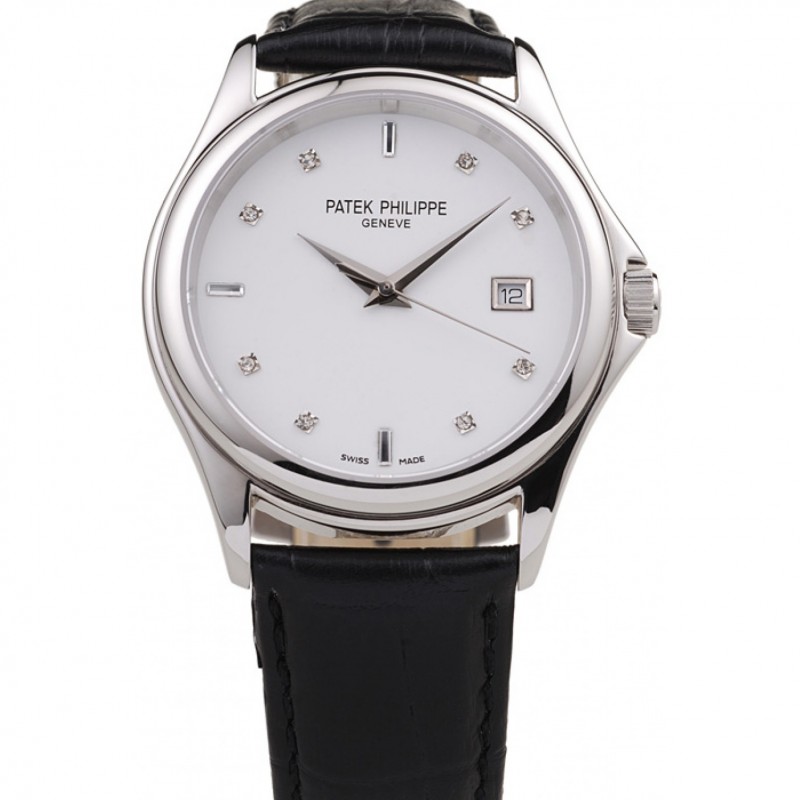 Patek Philippe Calatrava Replica Watch, Automatic, Silver Dial, Steel Case, 46x38mm, Japanese