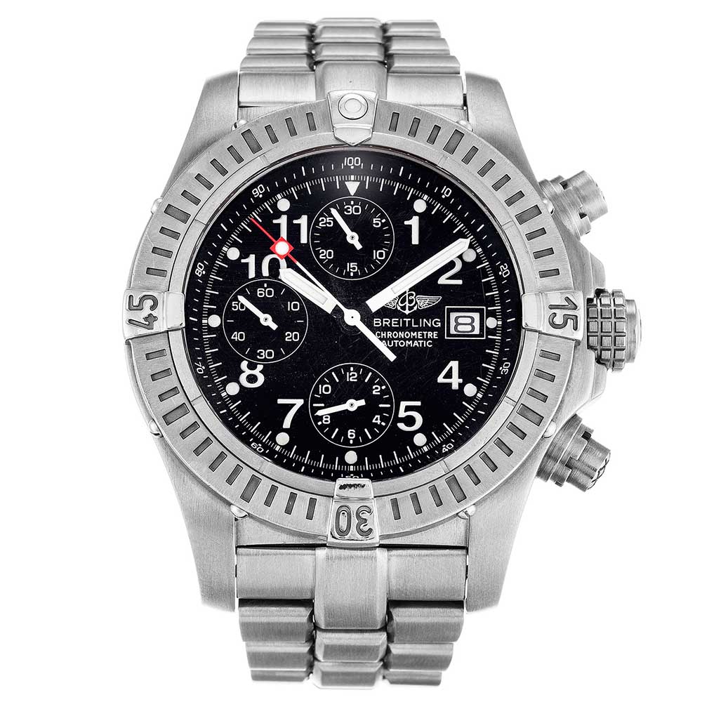 Breitling Chrono Avenger E13360 Replica Watch, Automatic Movement, Black Dial, Steel Case
