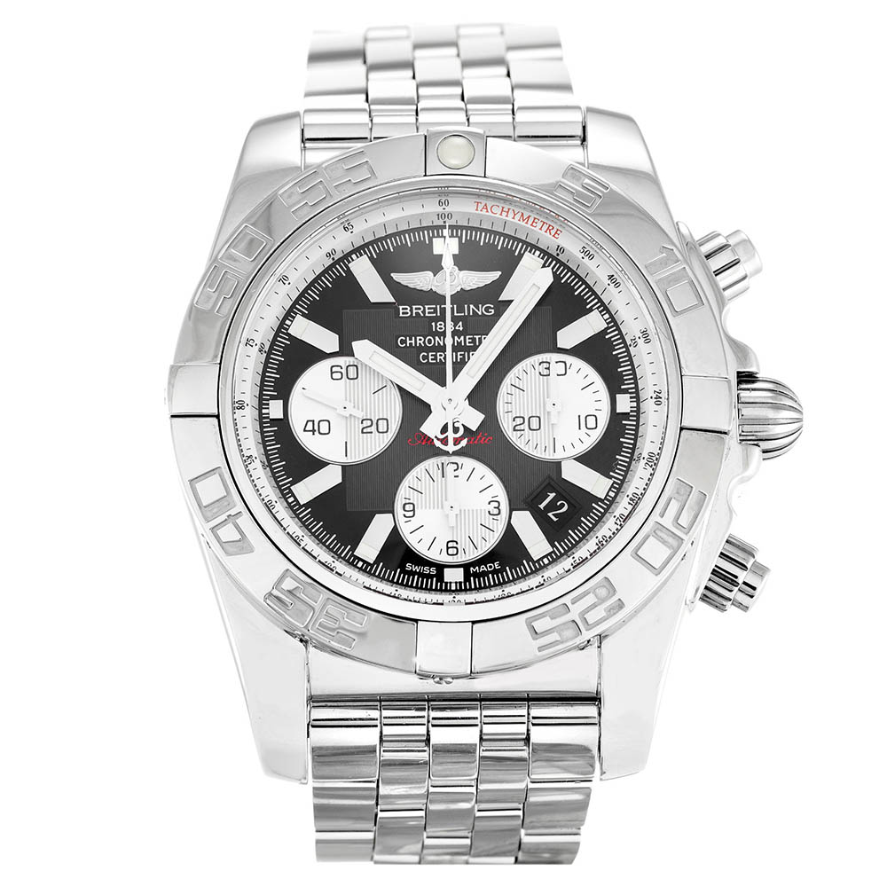 Breitling Chronomat AB0110 | Quartz | 44 mm | 316 Steel | Black Baton Replica Watch