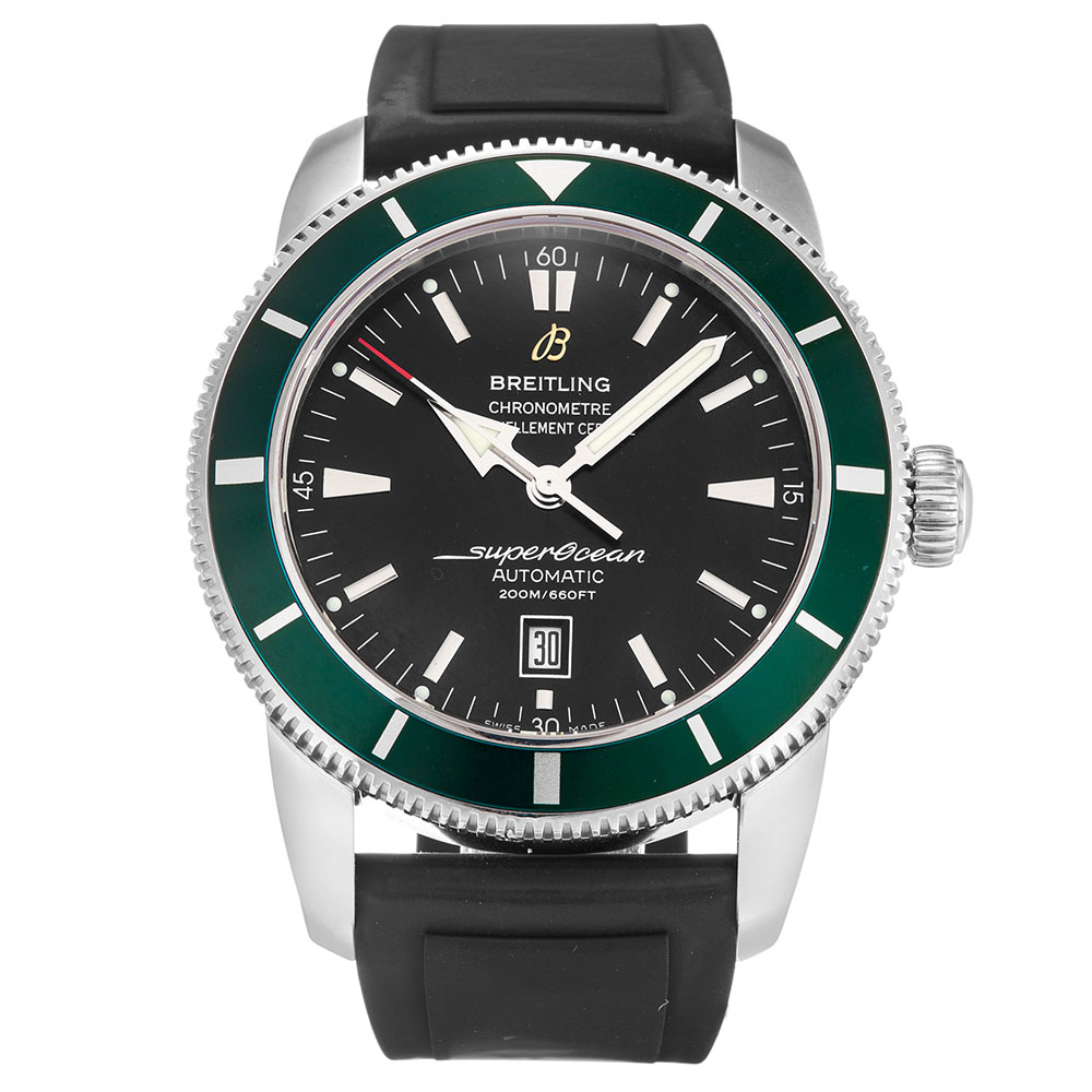 Breitling SuperOcean Heritage A17320 Replica Watch Automatic 46mm 316 Steel Case Black Dial Rubber