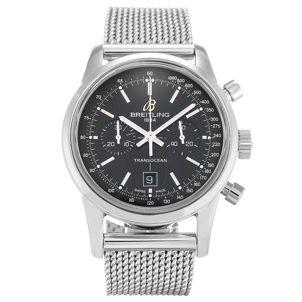 Breitling Transocean Chronograph A41310 Replica Watch, Quartz Movement, 38mm Stainless Steel Case