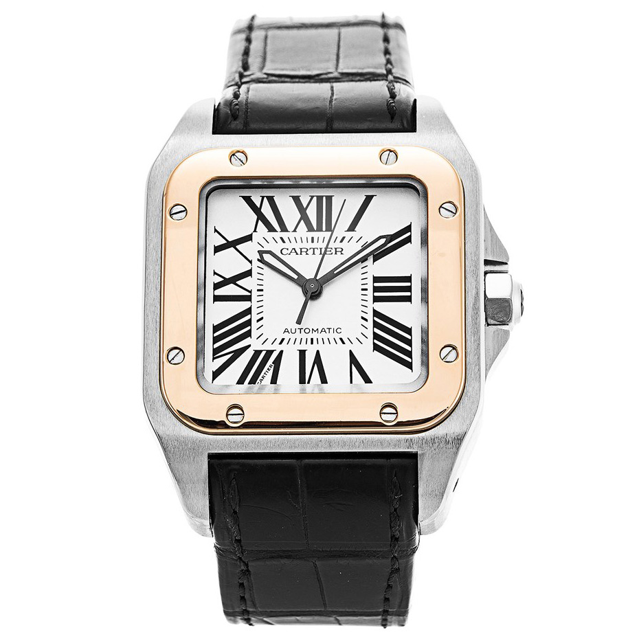 W20107X7 - Cartier Santos 100 Replica Watch - Automatic - Silver Dial
