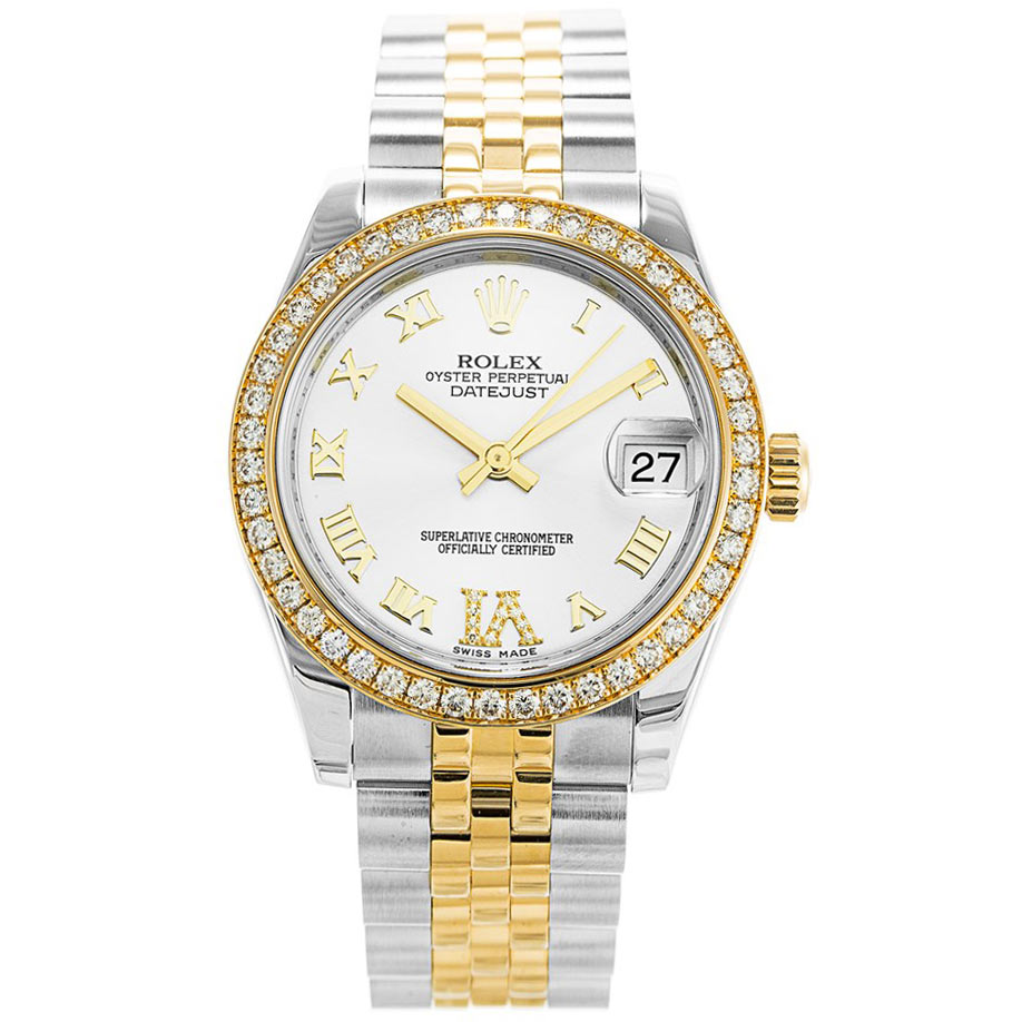 Rolex Datejust 178383 Replica Watch, Automatic Movement, White Dial, Gold Plated Case 31MM