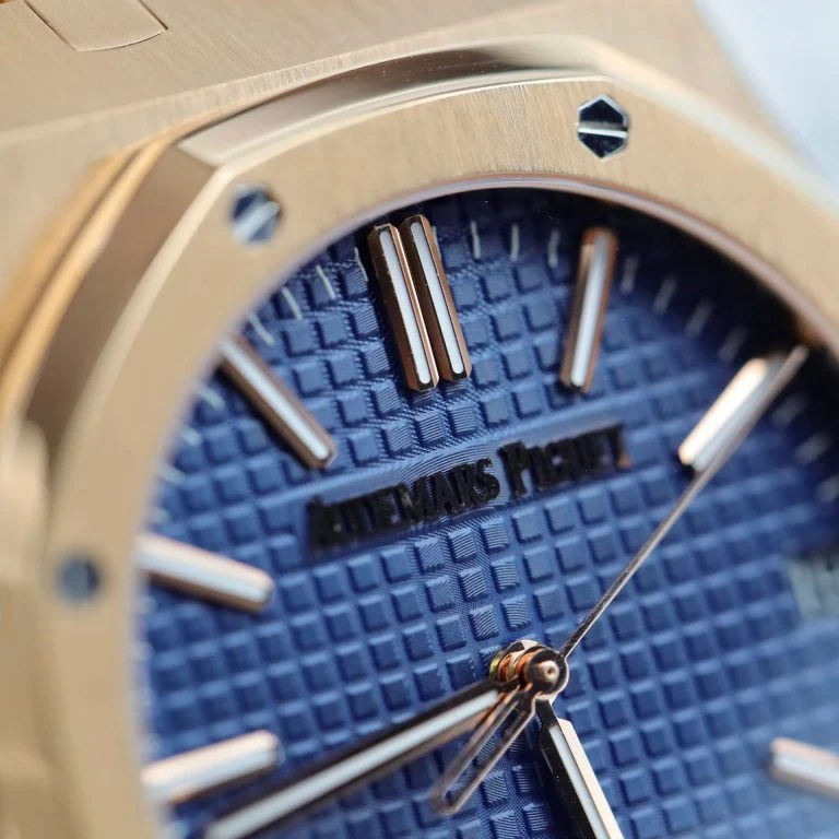 Audemars Piguet Royal Oak 41mm 15510 RG DDF 1:1 Best Edition Blue Textured Dial on RG Bracelet Super Clone