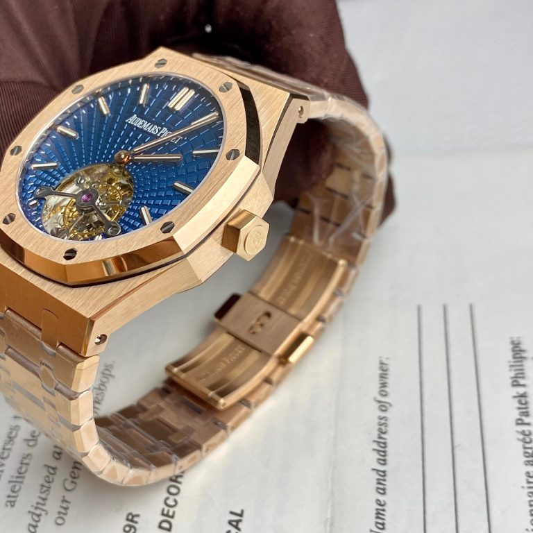 Audemars Piguet Royal Oak Tourbillon 26522OR 41mm in Rose Gold with Blue Dial