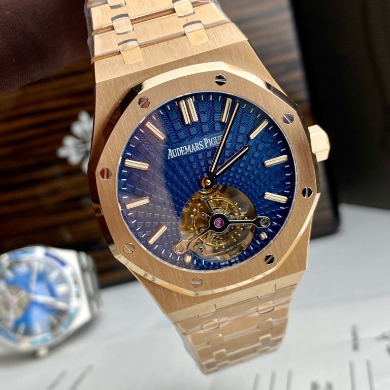 Audemars Piguet Royal Oak Tourbillon 26522OR 41mm in Rose Gold with Blue Dial