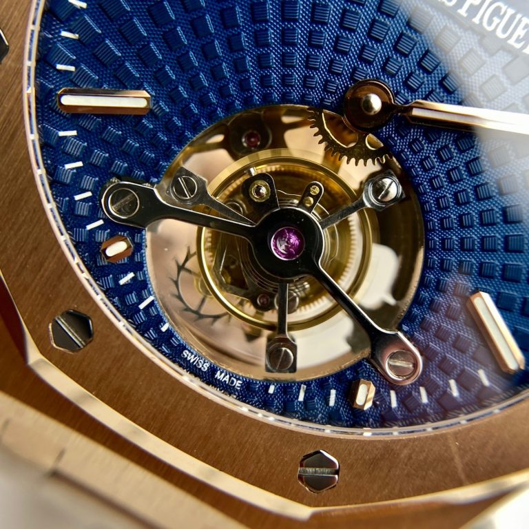 Audemars Piguet Royal Oak Tourbillon 26522OR 41mm in Rose Gold with Blue Dial