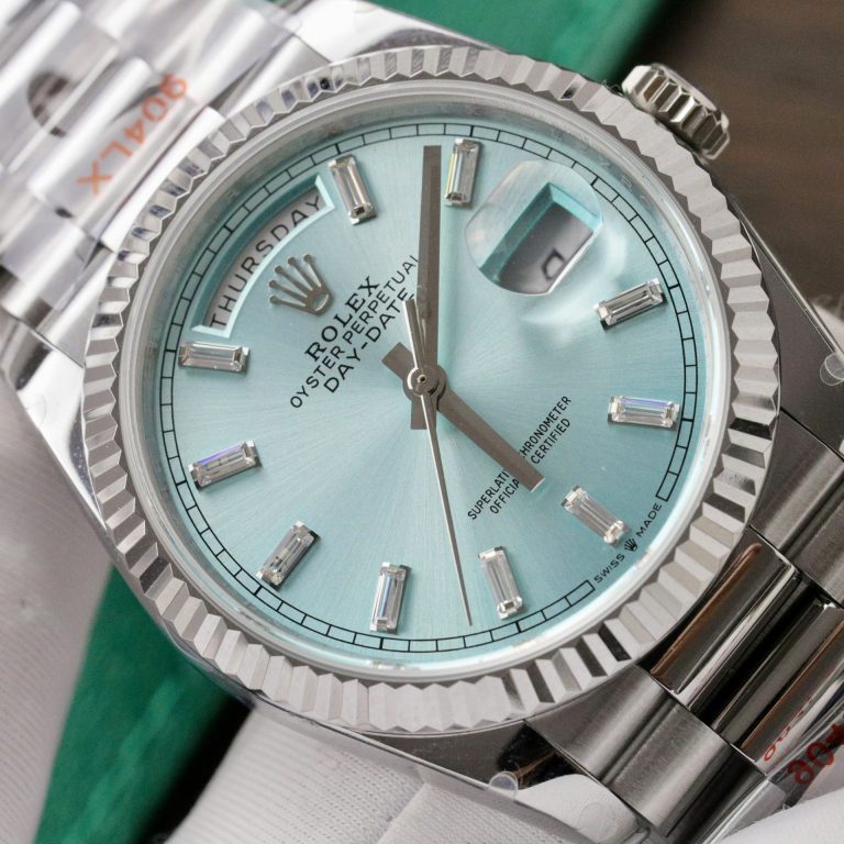 Rolex Day-Date 128236 Dial Ice Blue Weight 158gram QF Factory 36mm