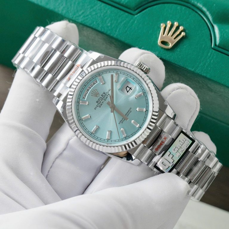 Rolex Day-Date 128236 Dial Ice Blue Weight 158gram QF Factory 36mm